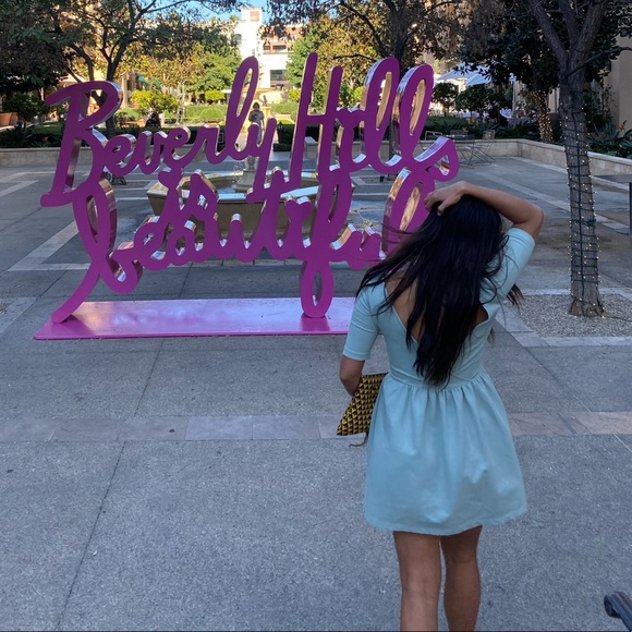 Free People Mint open back Babydoll Dress - Picture 5 of 5